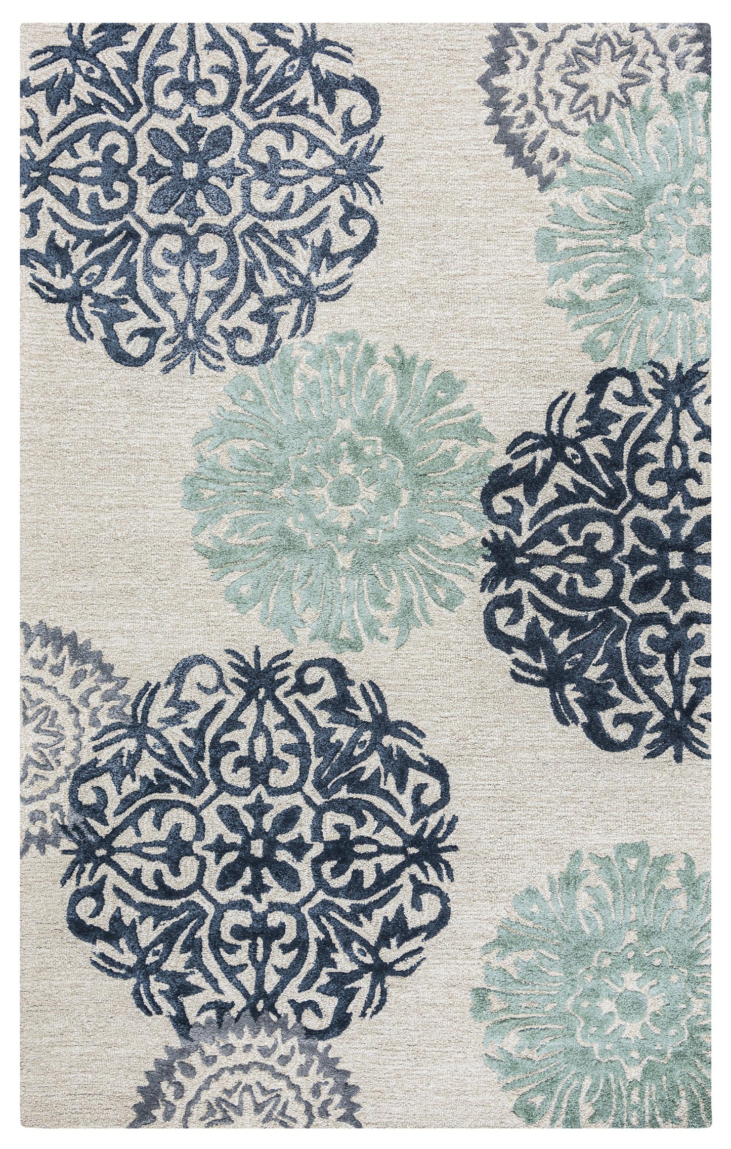 Eden Harbor EH8640 Navy Hand-Tufted Rug - Rizzy