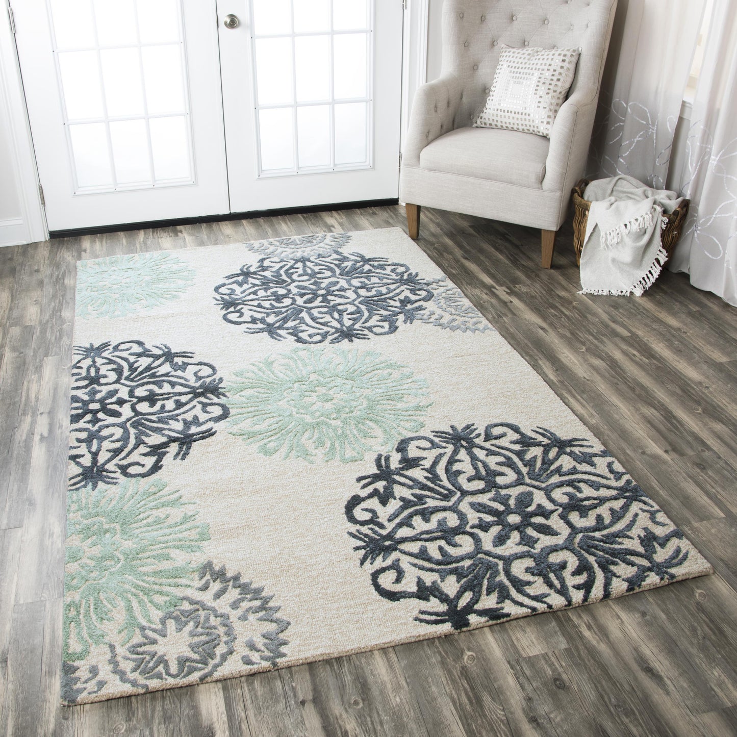 Eden Harbor EH8640 Navy Hand-Tufted Rug - Rizzy