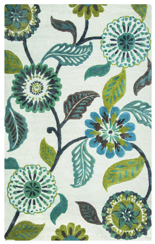Eden Harbor EH8642 Ivory Hand-Tufted Rug - Rizzy