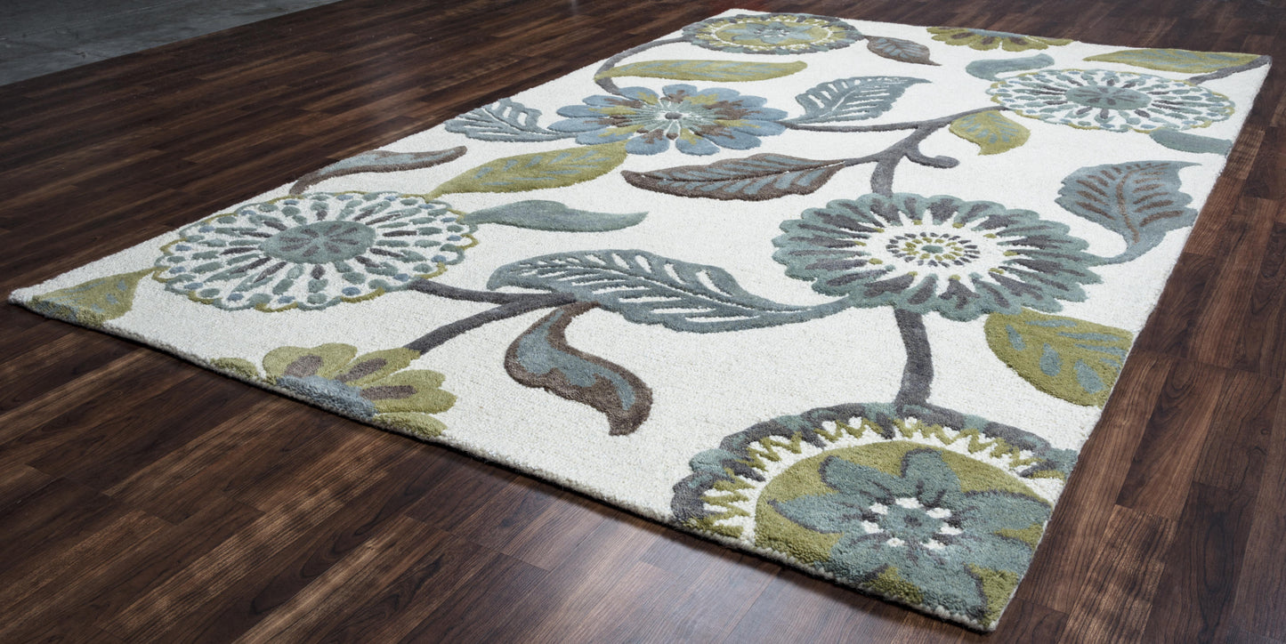 Eden Harbor EH8642 Ivory Hand-Tufted Rug - Rizzy