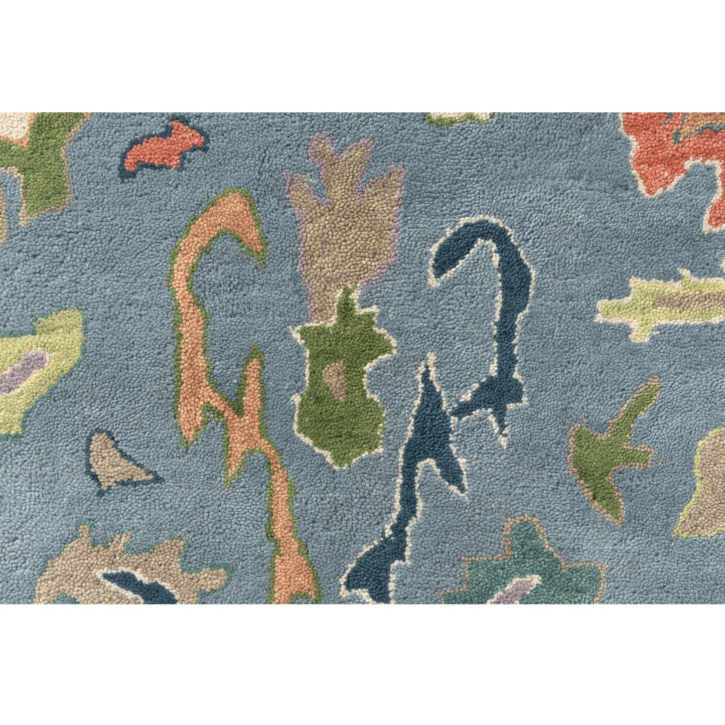 Elize-82943 Vintage Hand-Tufted Blue/Ivory Cotton Indoor Area Rug - LR Home