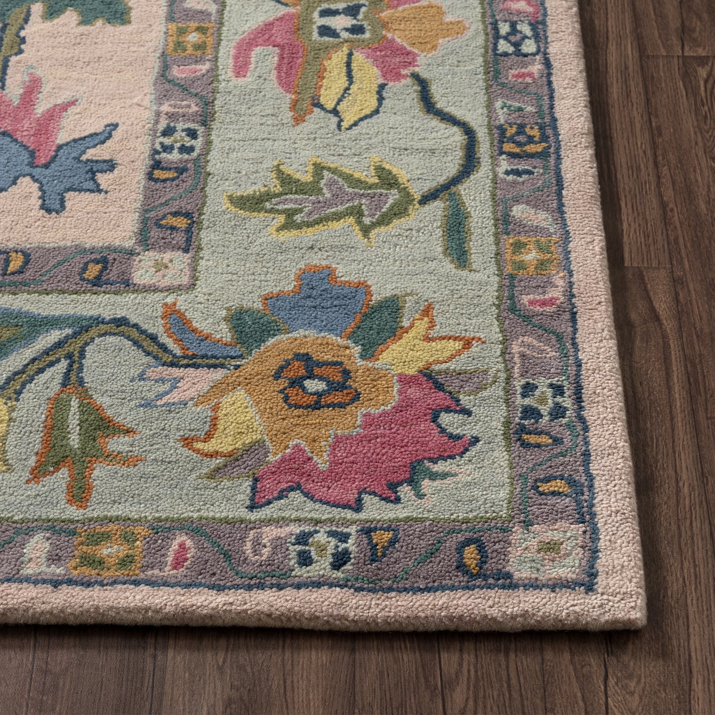 Elize-82946 Vintage Hand-Tufted Pink/Multi Cotton Indoor Area Rug - LR Home