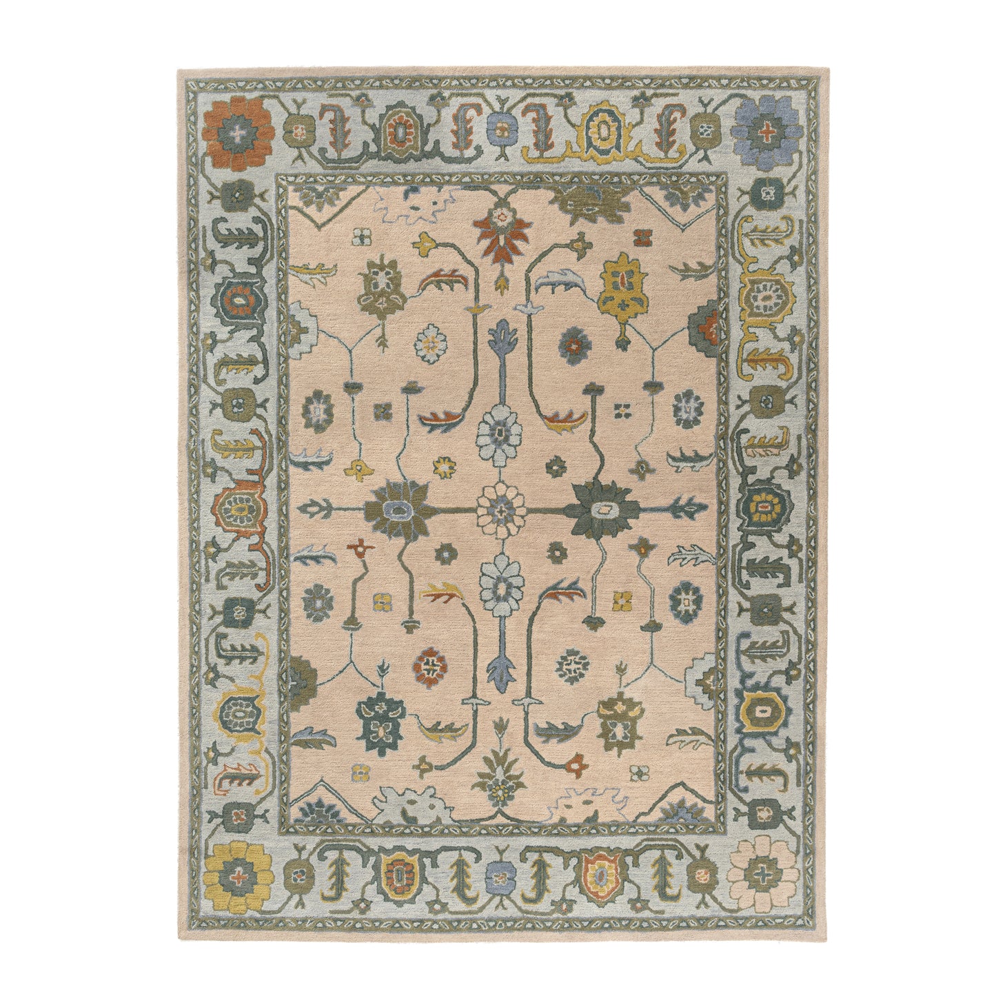 Elize-82947 Vintage Hand-Tufted Pink/Multi Cotton Indoor Area Rug - LR Home