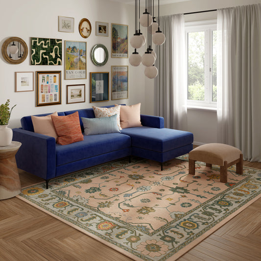 Elize-82947 Vintage Hand-Tufted Pink/Multi Cotton Indoor Area Rug - LR Home