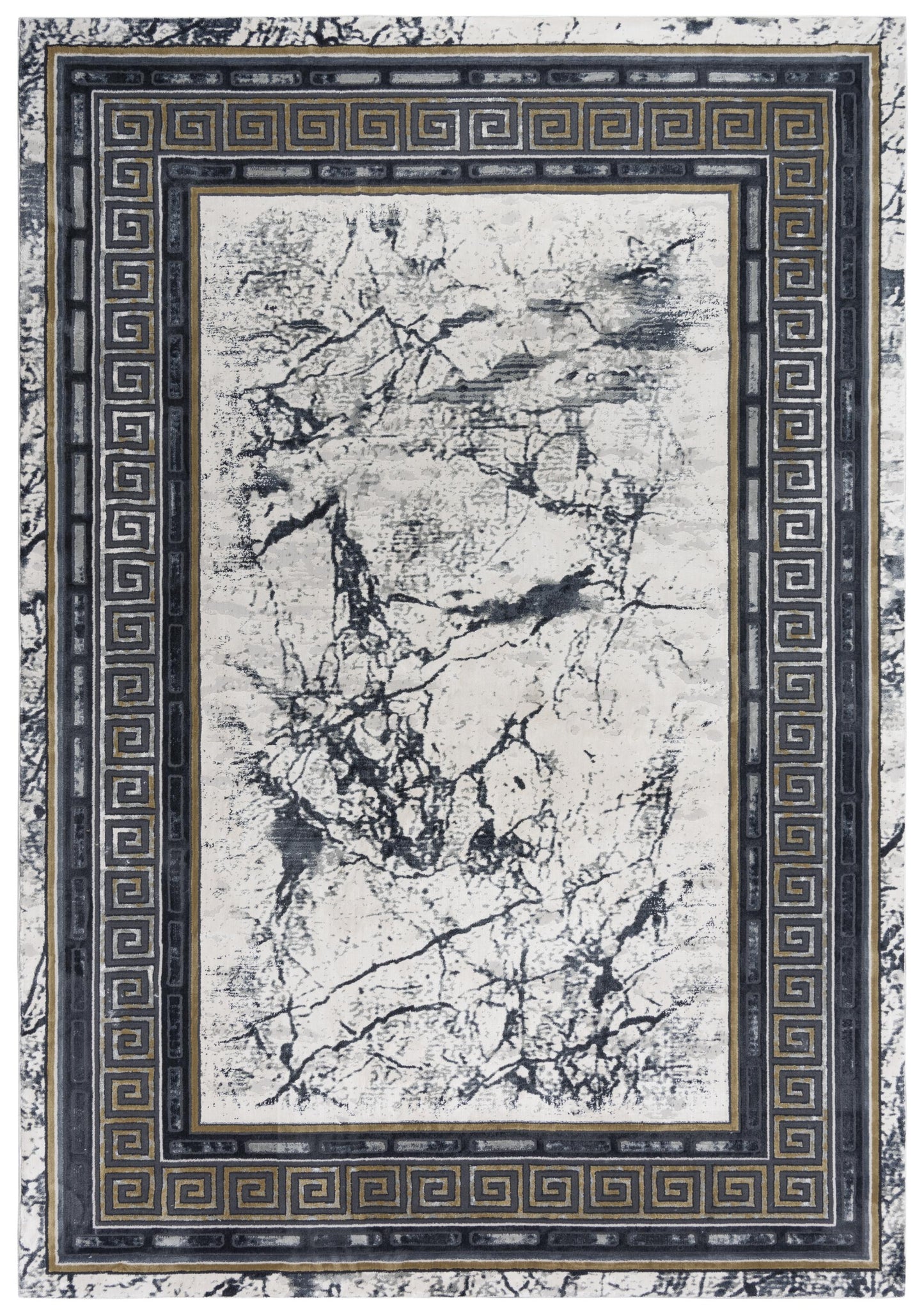 Emerge EMG923 Black/Beige Machine-Made Rug - Rizzy