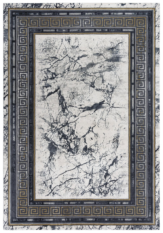Emerge EMG923 Black/Beige Machine-Made Rug - Rizzy