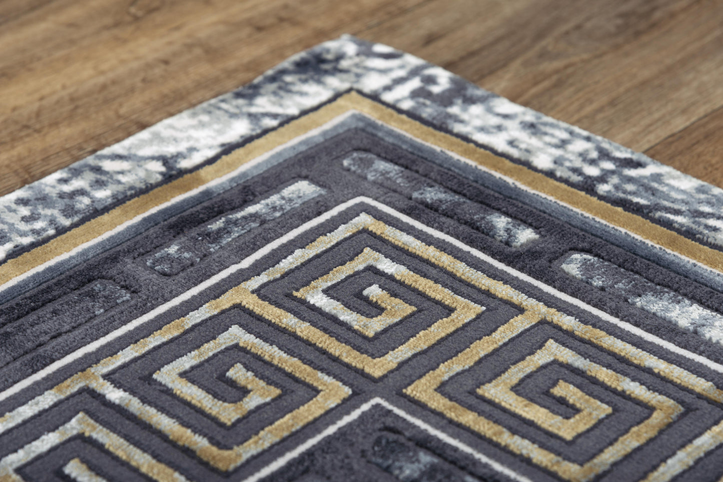 Emerge EMG923 Black/Beige Machine-Made Rug - Rizzy