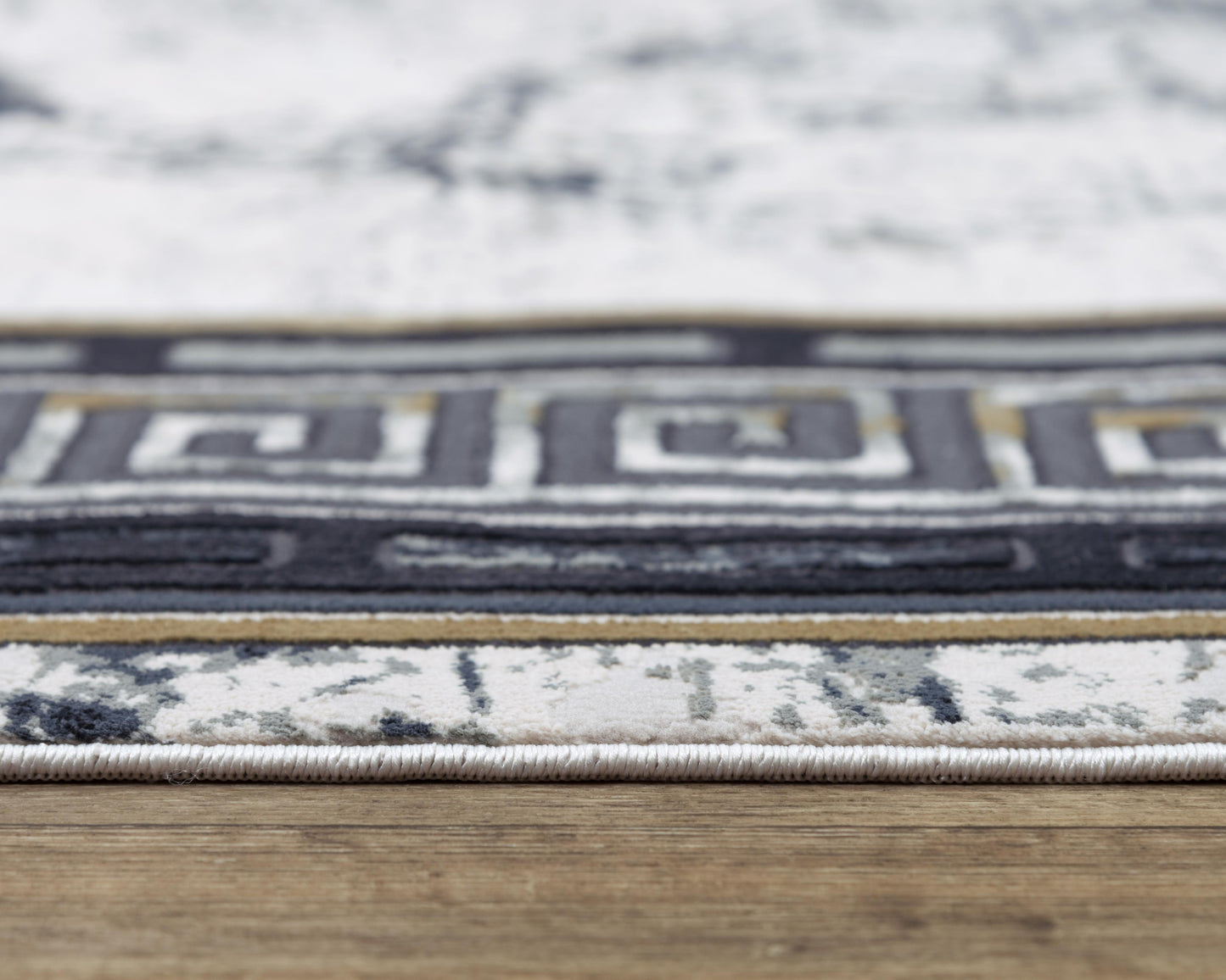 Emerge EMG923 Black/Beige Machine-Made Rug - Rizzy