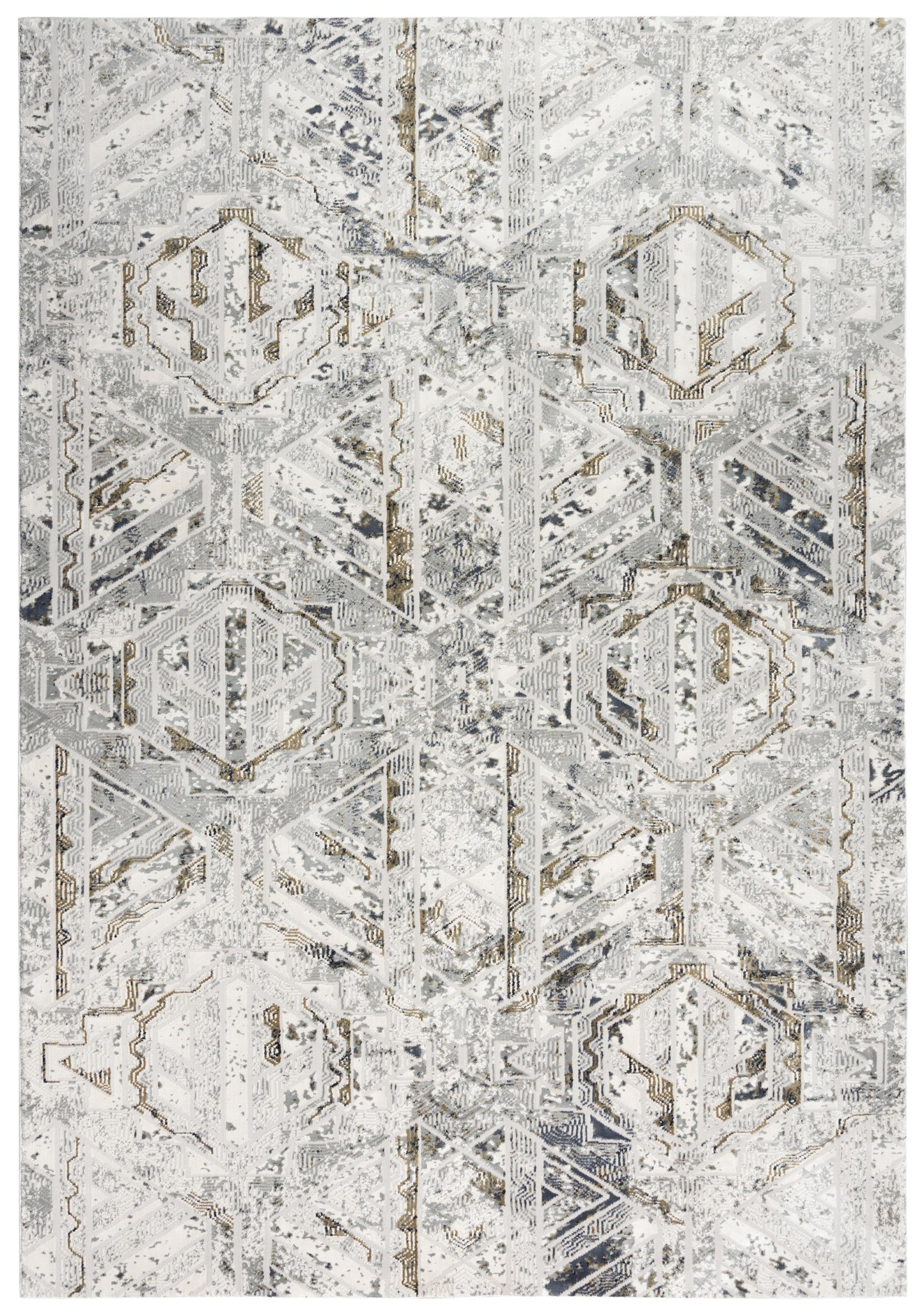 Emerge EMG924 Stone/Beige Machine-Made Rug - Rizzy
