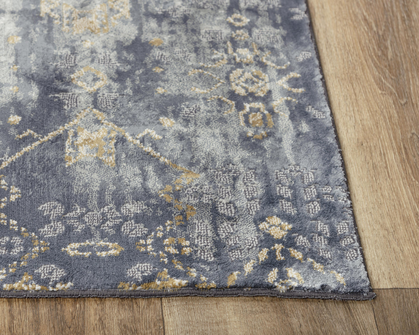 Emerge EMG925 Gold/Charcoal Power Loomed Rug - Rizzy