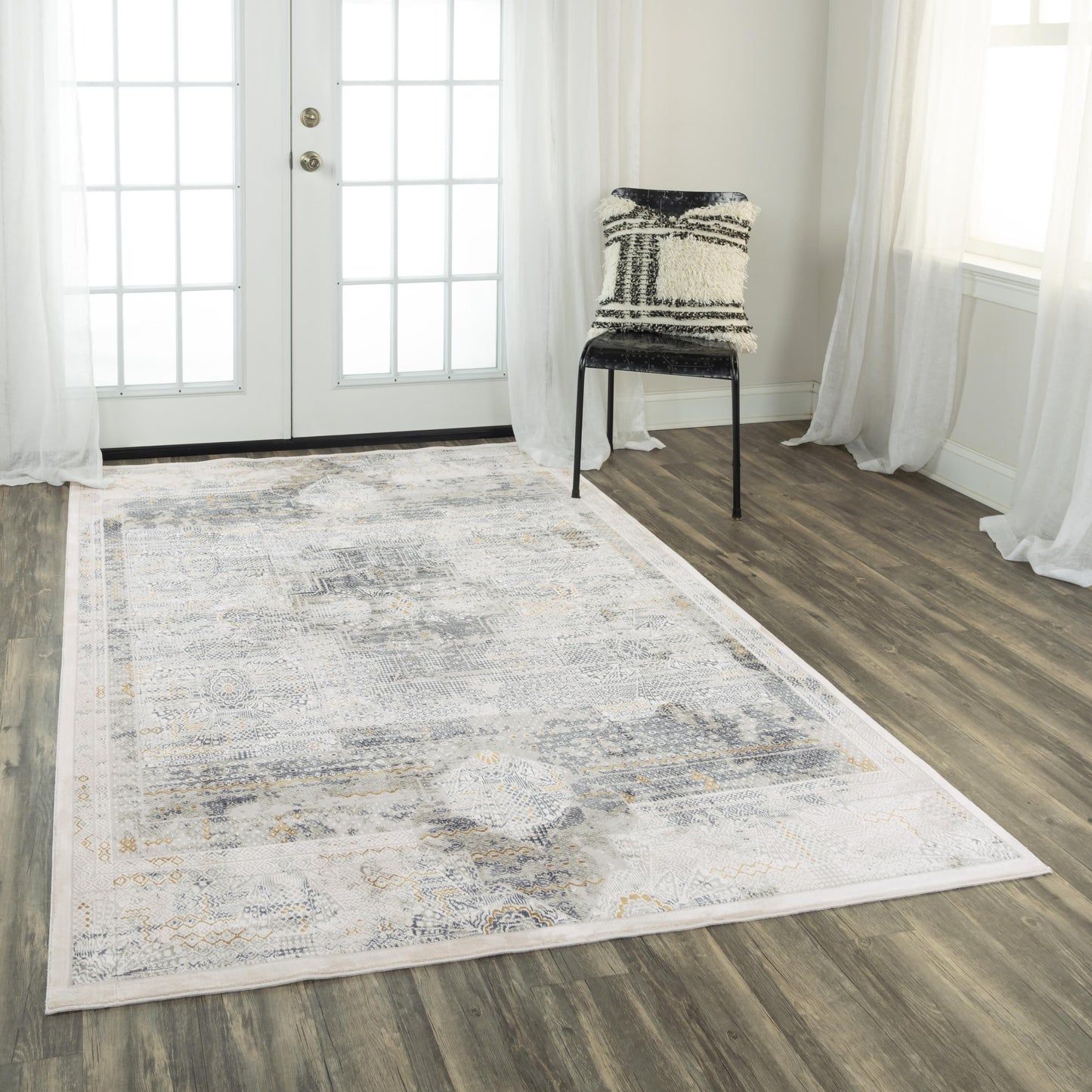 Emerge EMG927 Stone/Beige Power Loomed Rug - Rizzy