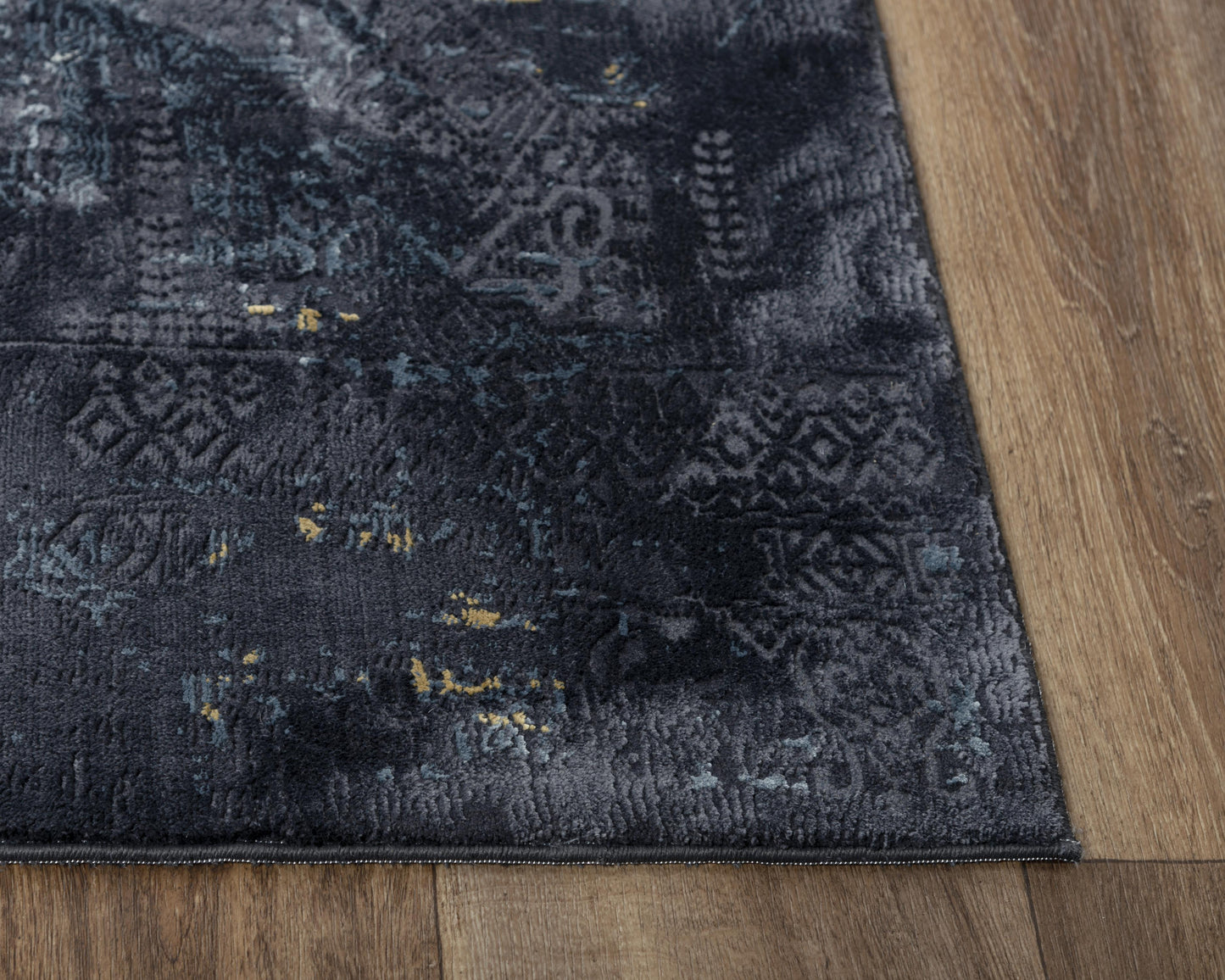Emerge EMG928 Gray/Black Machine-Made Rug - Rizzy