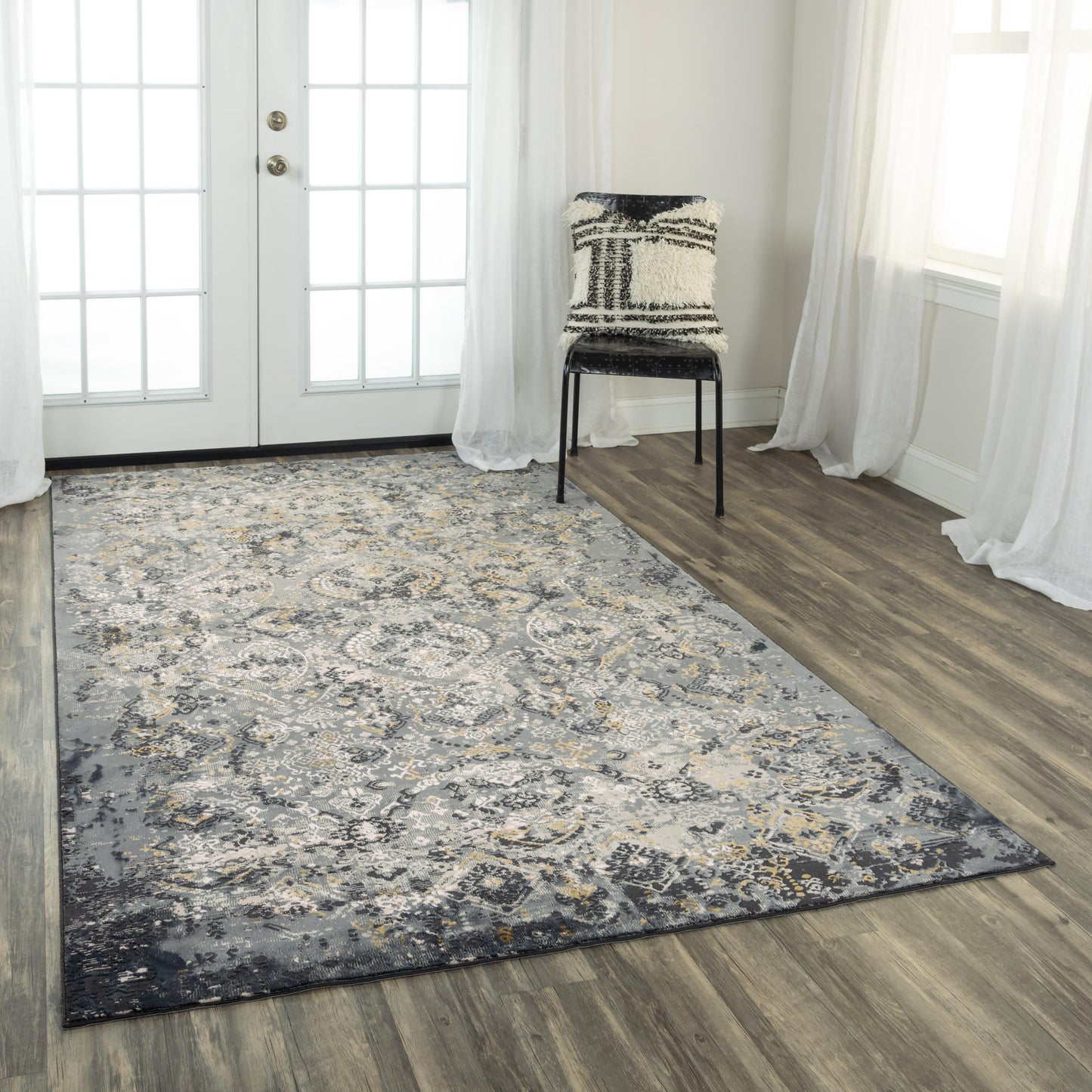 Emerge EMG929 Gray/Dk. Gray Machine-Made Rug - Rizzy