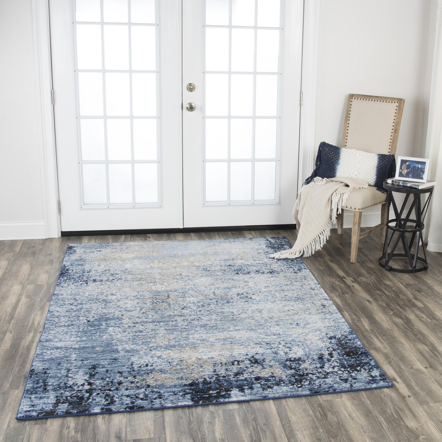 Encore EN7271 Blue Power Loomed Rug - Rizzy