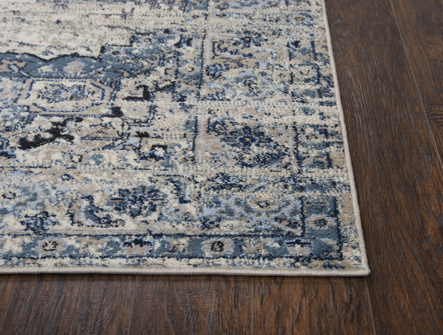 Encore EN7350 Blue Power Loomed Rug - Rizzy