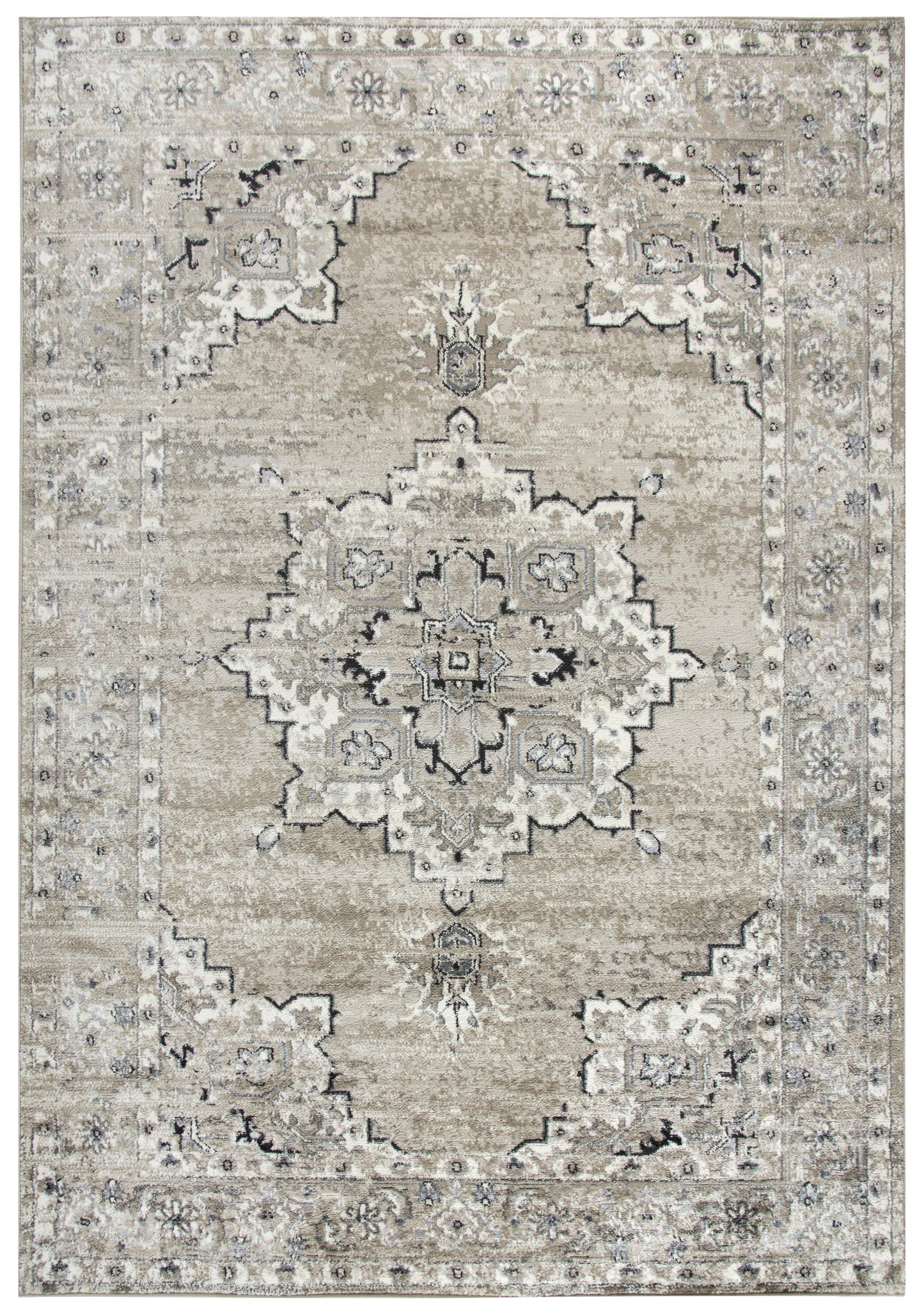 Encore EN7351 Med. Brown Power Loomed Rug - Rizzy
