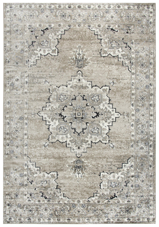 Encore EN7351 Med. Brown Power Loomed Rug - Rizzy