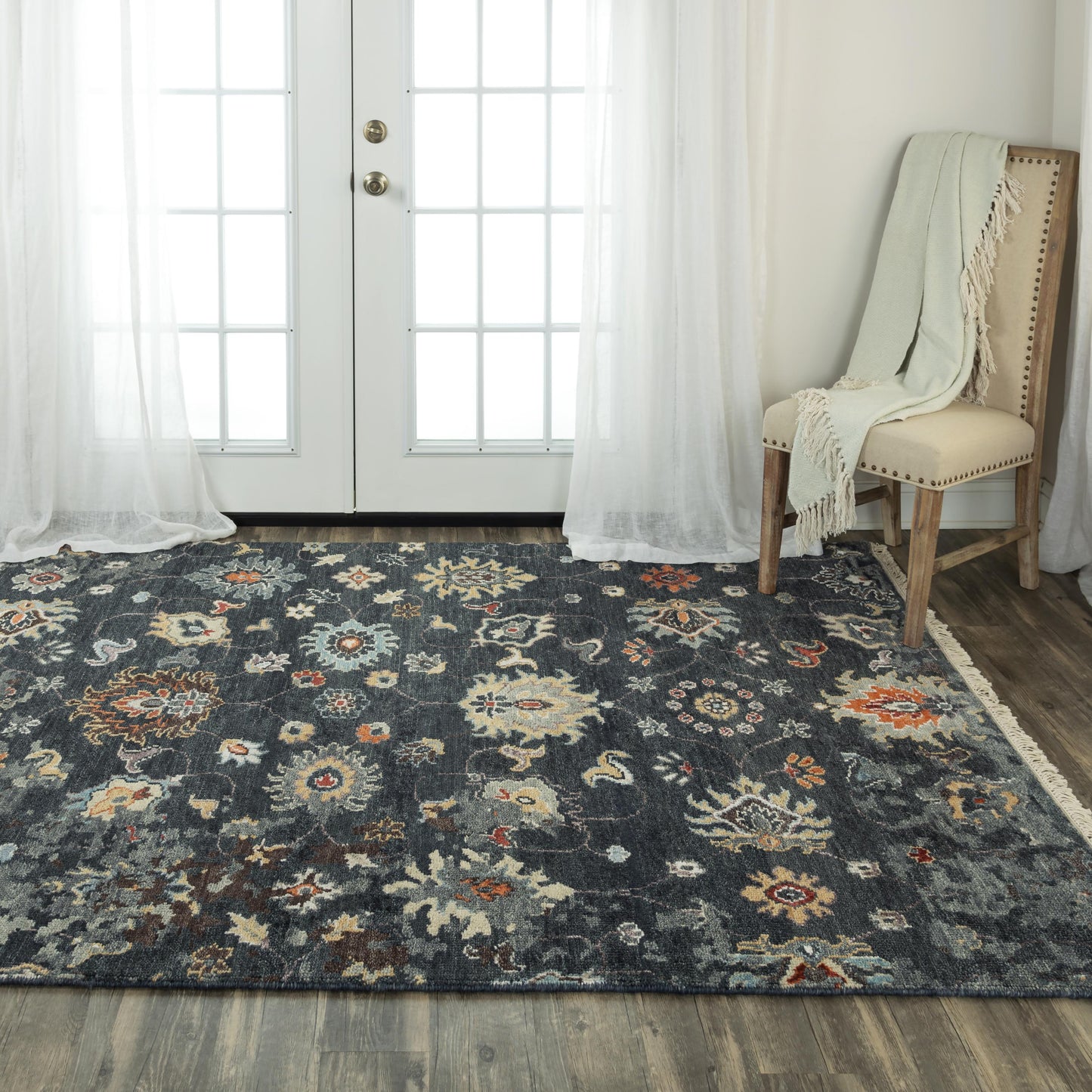 Envision ENV962 Charcoal Hand Knotted Rug - Rizzy