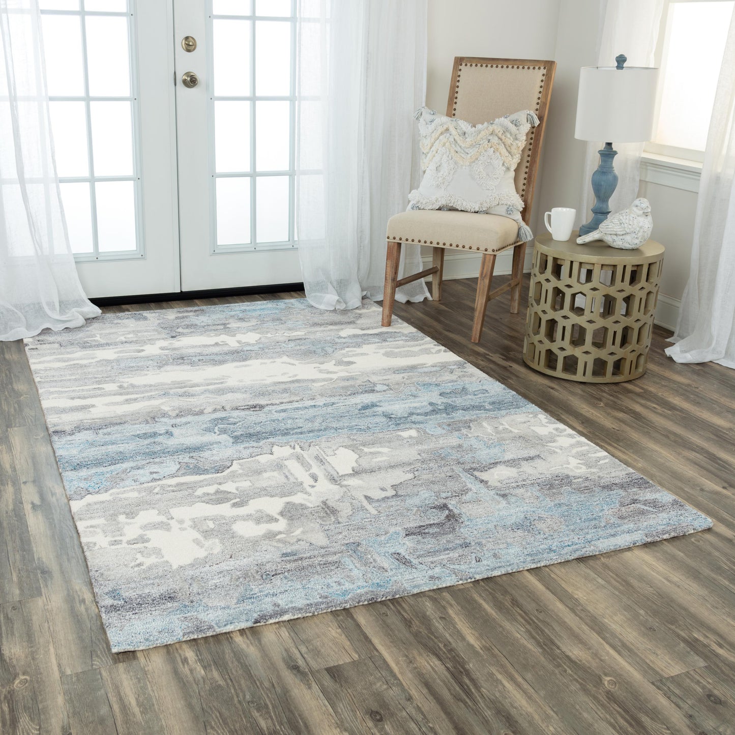Essence ESS103 Gray Hand Tufted Rug - Rizzy