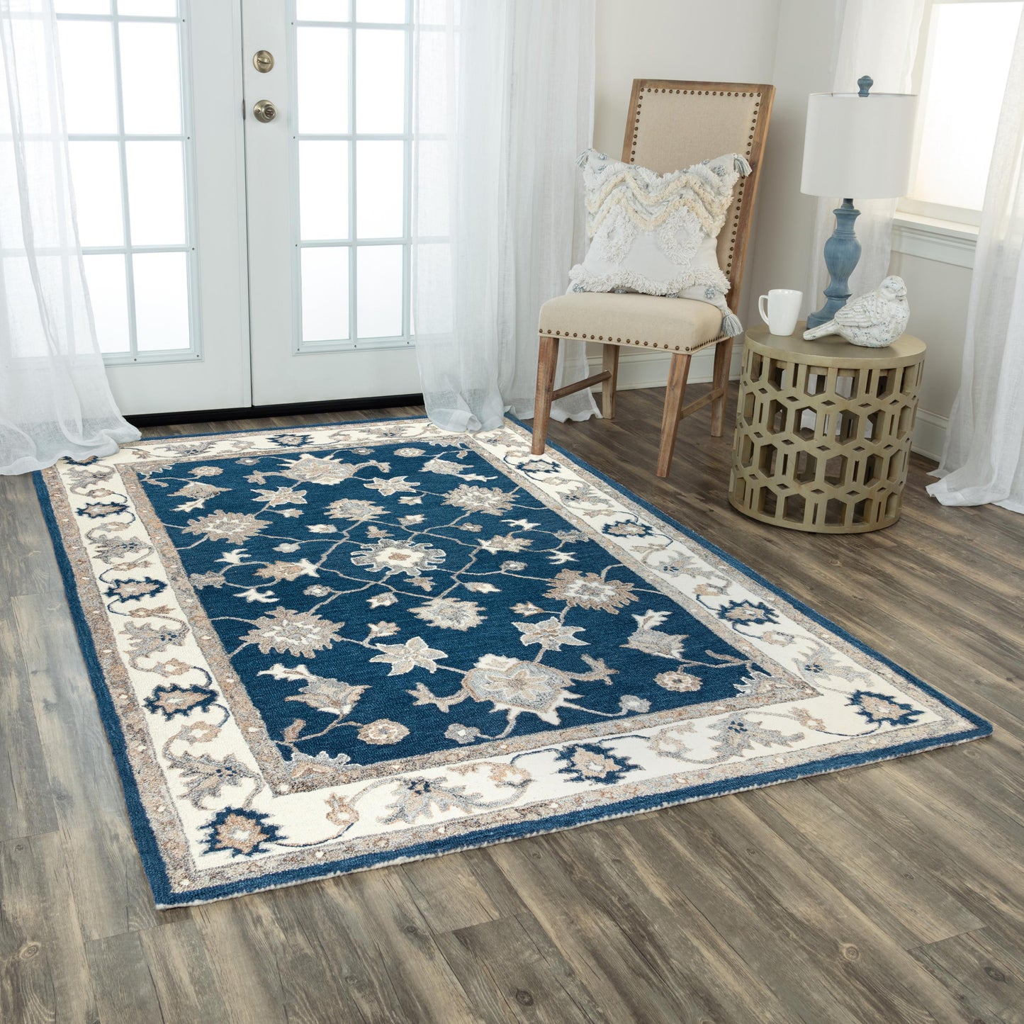 Essence ESS105 Navy Hand-Tufted Rug - Rizzy