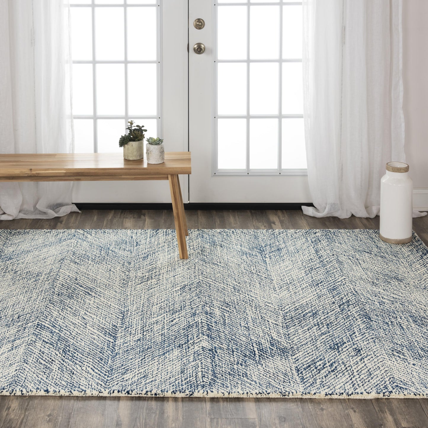 Etchings ETC102 Navy Hand Tufted Rug - Rizzy