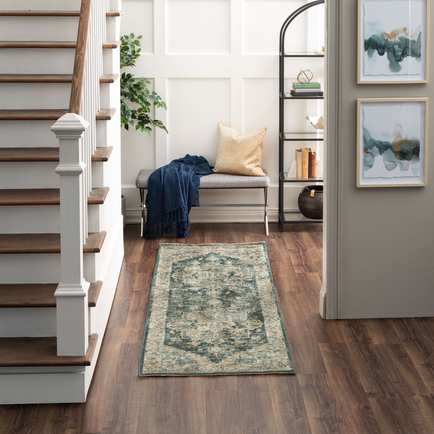 Ezine Blue Area Rug - Karastan