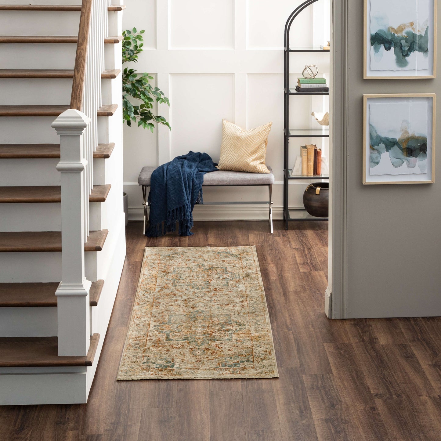 Ezine Cream Area Rug - Karastan