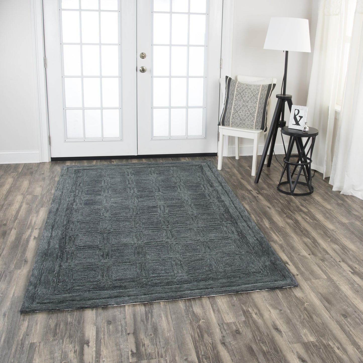 Fifth Avenue FA136B Dark Gray Hand-Tufted Rug - Rizzy