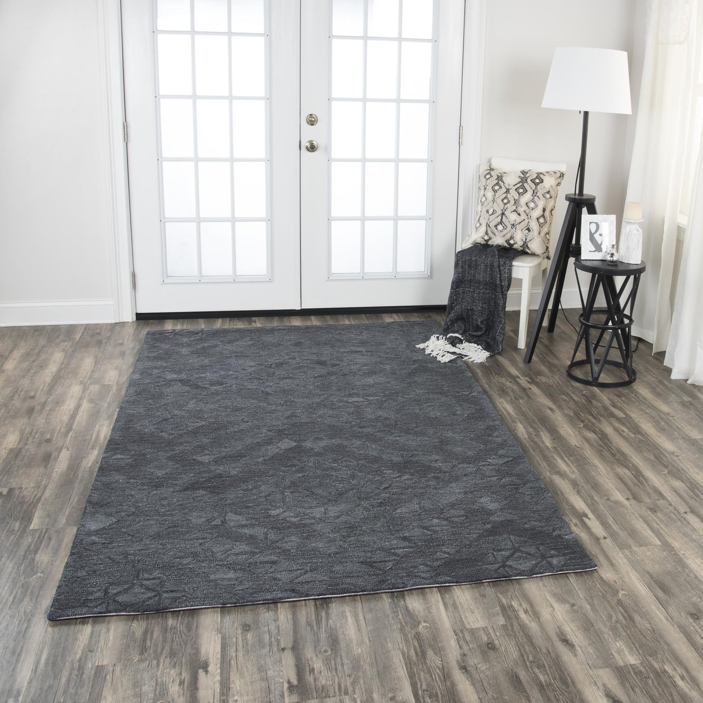 Fifth Avenue FA170B Dark Gray Hand-Tufted Rug - Rizzy