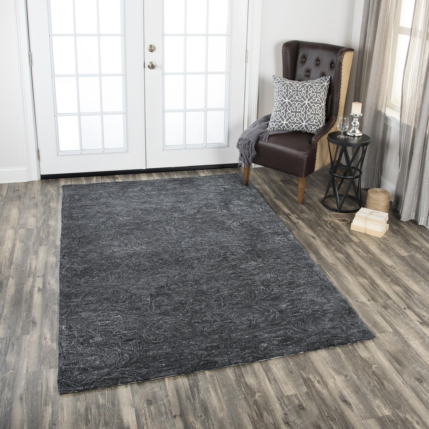 Fifth Avenue FA177B Dark Gray Hand-Tufted Rug - Rizzy