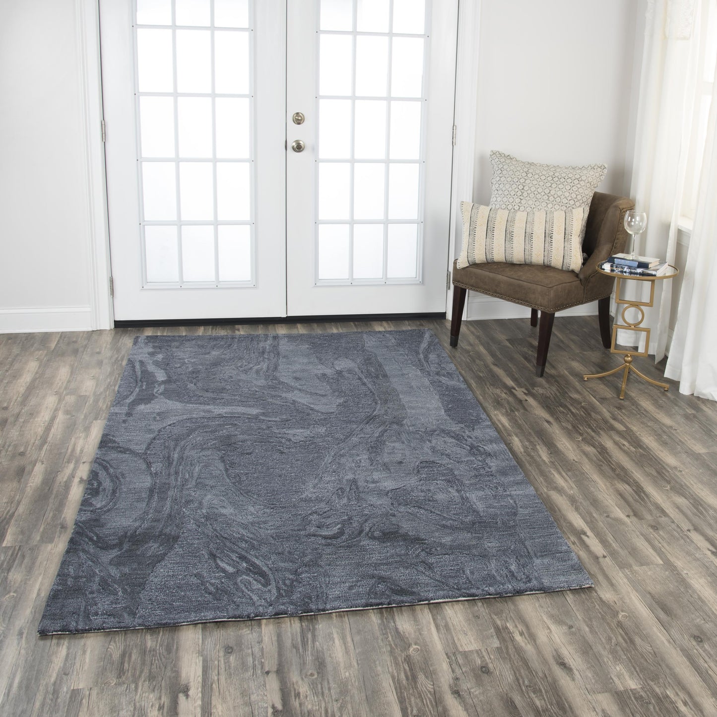 Fifth Avenue FA180B Dark Gray Hand-Tufted Rug - Rizzy