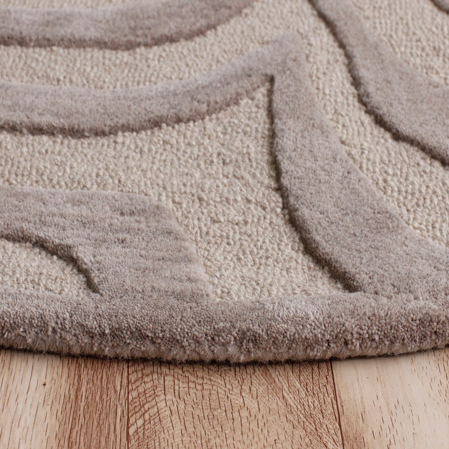 Fashion-02510 Modern Hand-Tufted Taupe/Silver Cotton Indoor Area Rug - LR Home