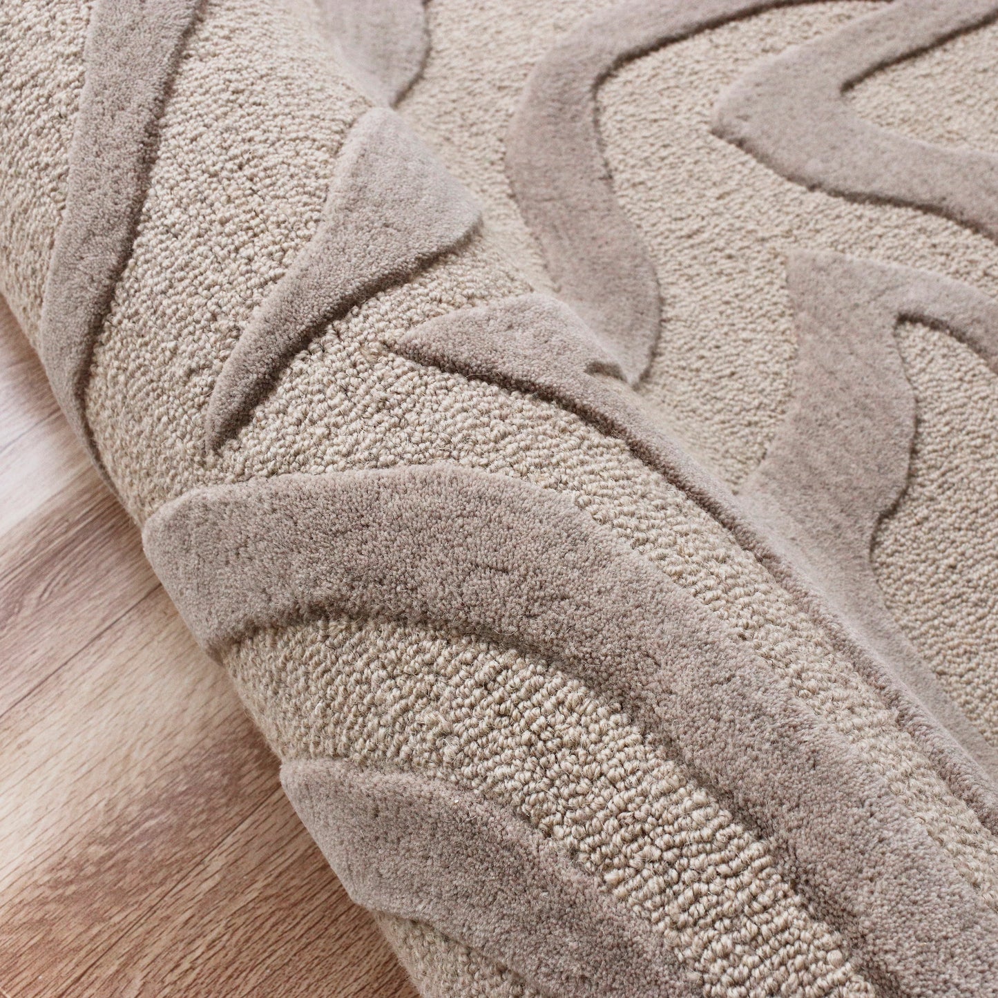 Fashion-02510 Modern Hand-Tufted Taupe/Silver Cotton Indoor Area Rug - LR Home