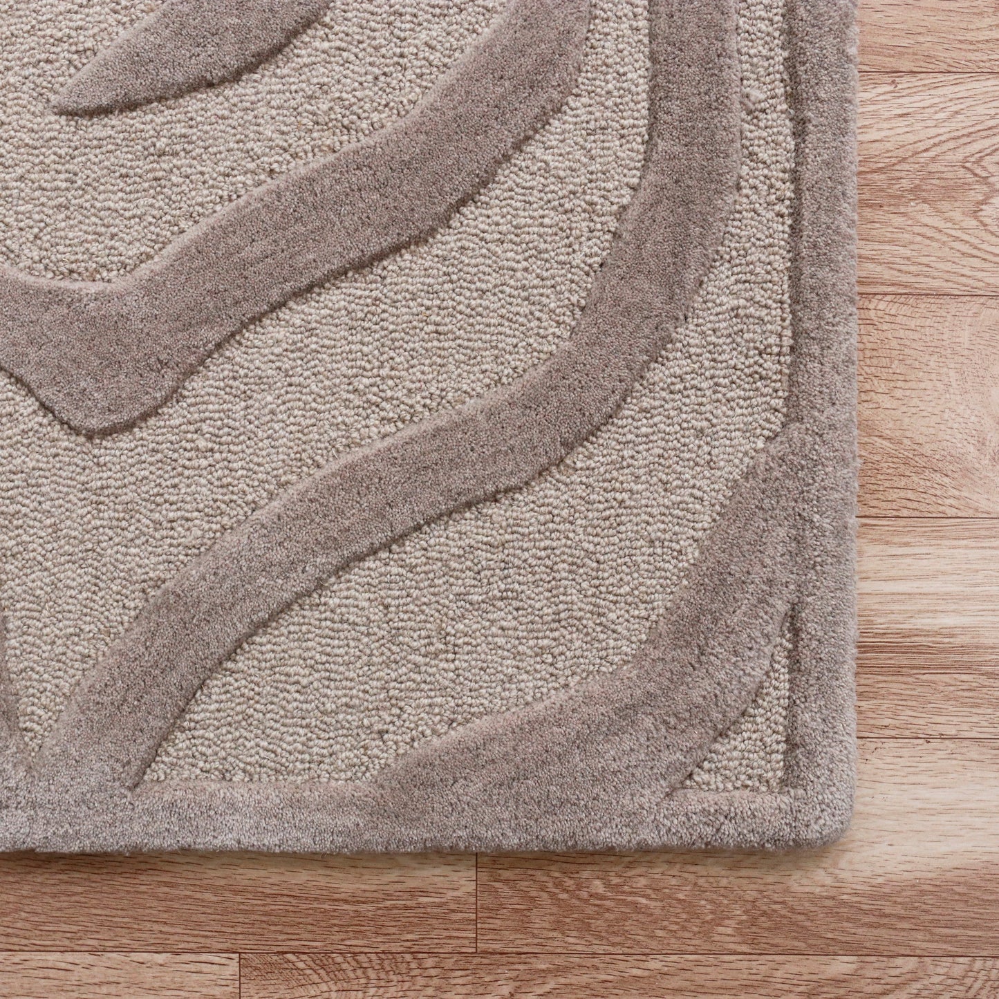 Fashion-02510 Modern Hand-Tufted Taupe/Silver Cotton Indoor Area Rug - LR Home