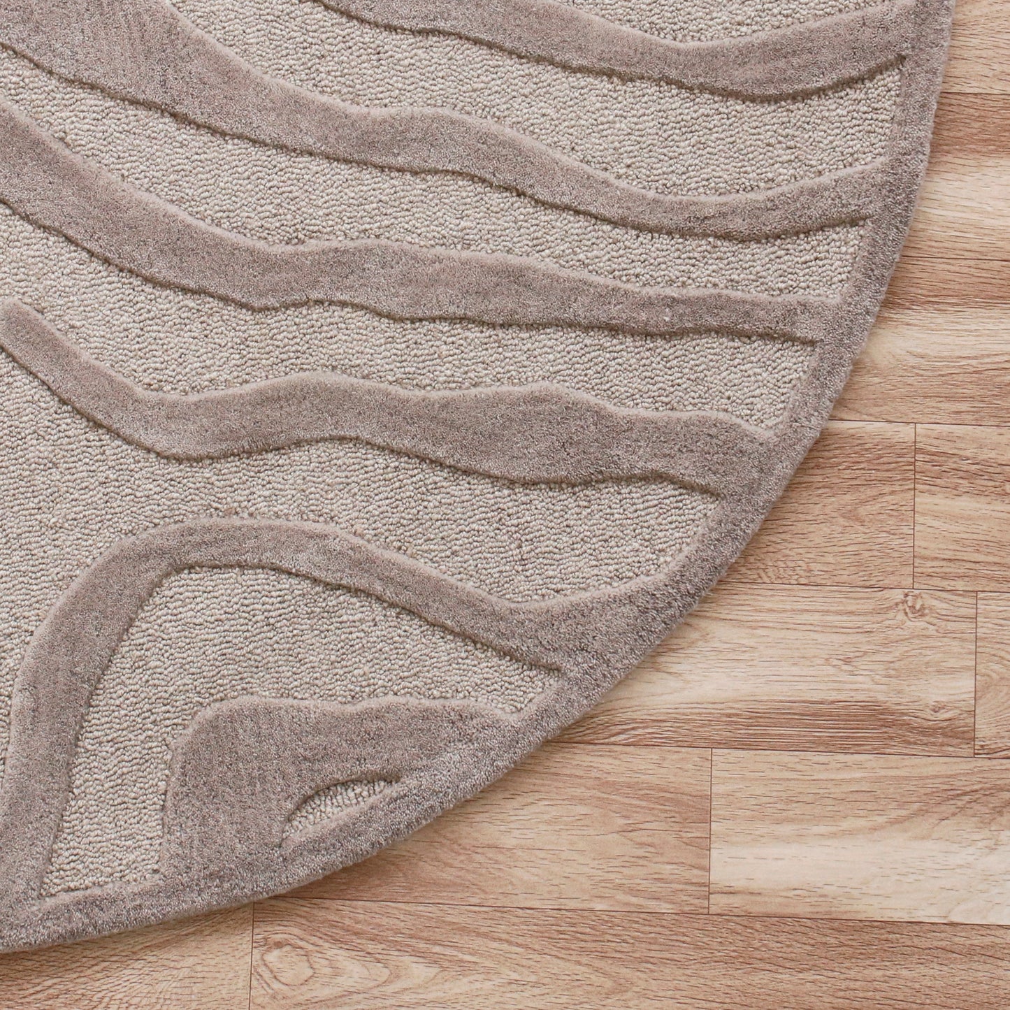 Fashion-02510 Modern Hand-Tufted Taupe/Silver Cotton Indoor Area Rug - LR Home