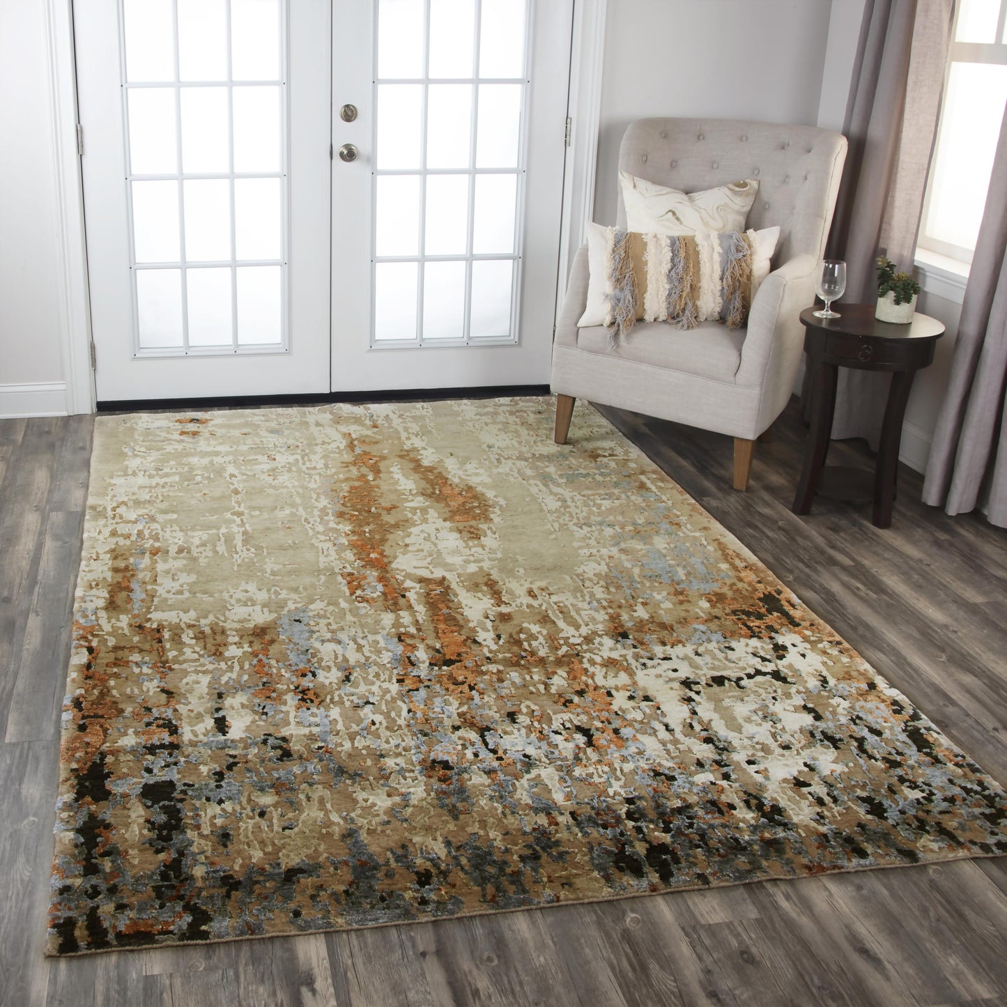 Finesse FIN110 Beige Hand Knotted Rug - Rizzy