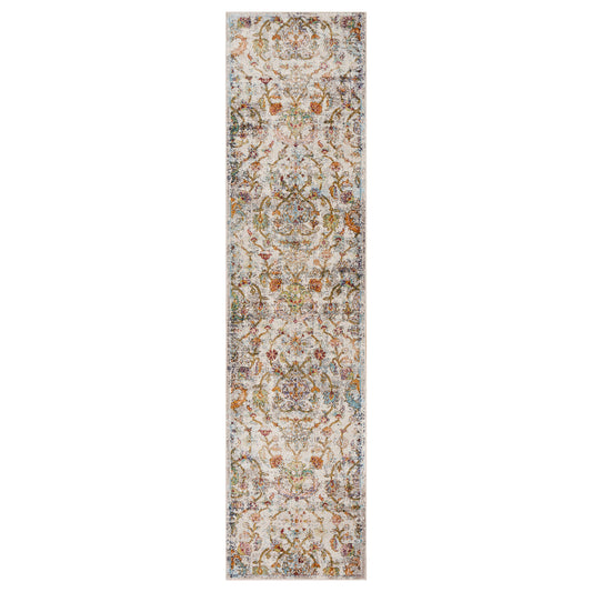 Ox Bay Gray/Multicolor Oriental Floral Garden Indoor Area Rug - Silo view