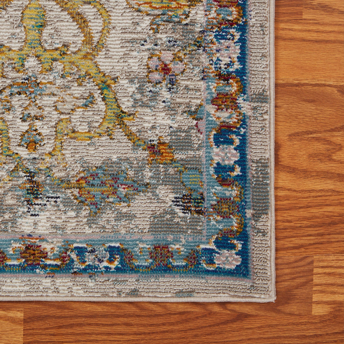 Gala-81271 Farmhouse Power-Loomed Green/Multi Cotton Indoor Area Rug - LR Home