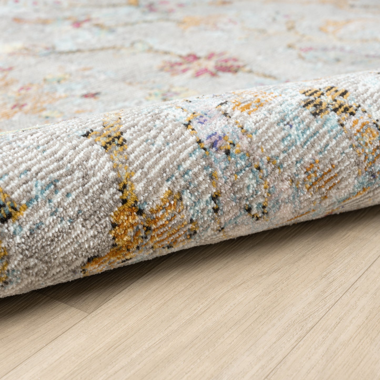 Gala-81271 Farmhouse Power-Loomed Green/Multi Cotton Indoor Area Rug - LR Home
