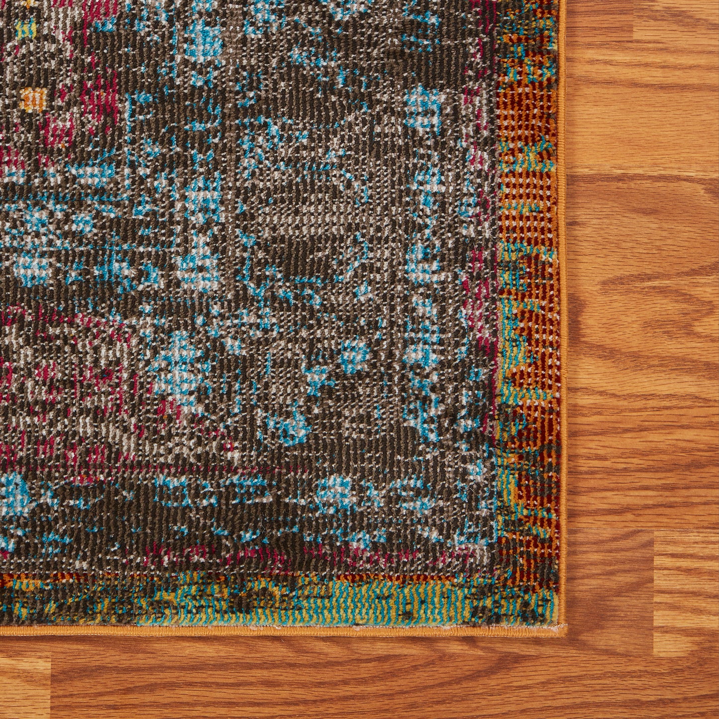 Gala-81272 Traditional Power-Loomed Turquoise Multi Cotton Indoor Area Rug - LR Home