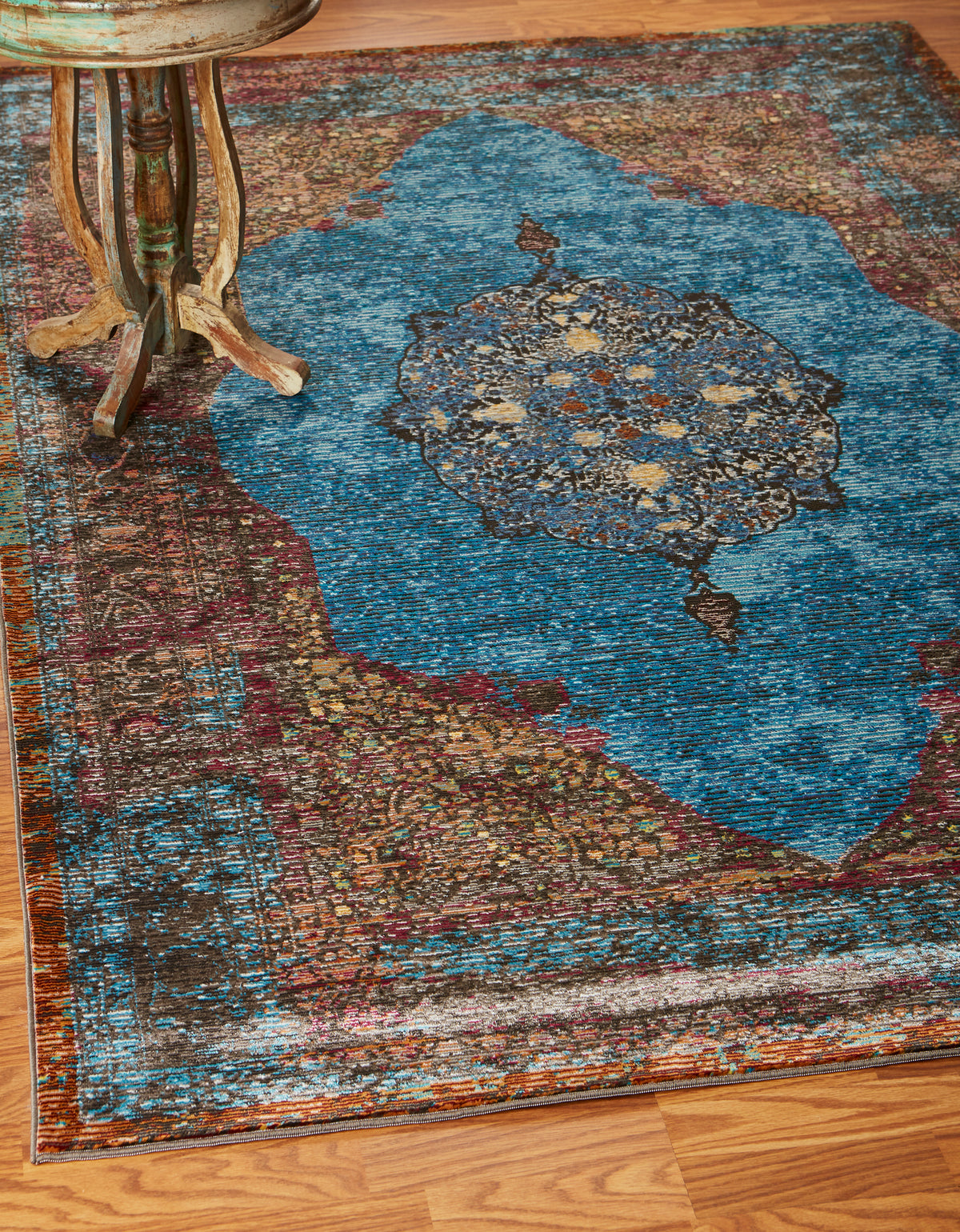 Ox Bay Turquoise/Multicolor Oriental Medallion Indoor Area Rug - lifestyle view 2