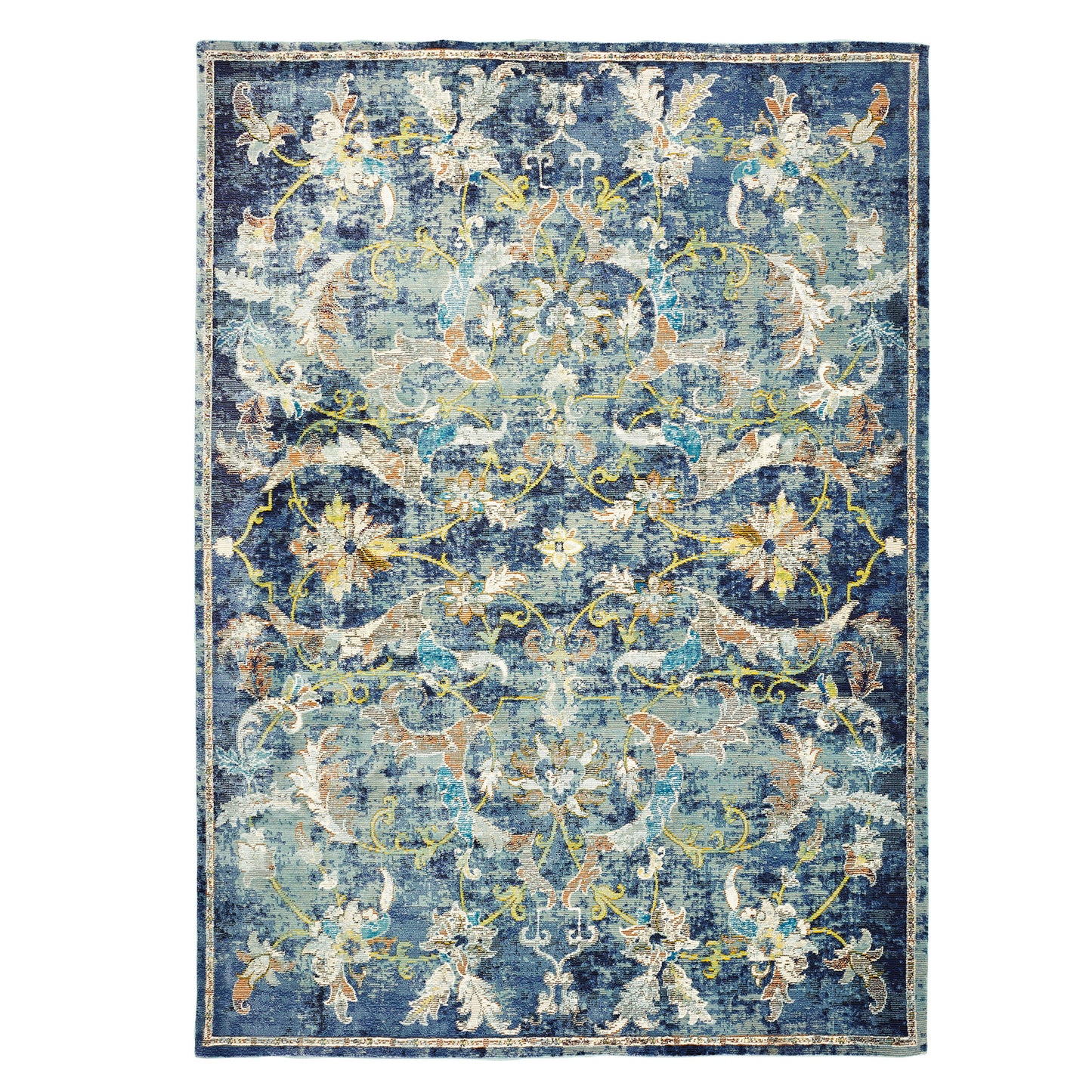 GALAC-81273 Classic/Traditional Machine Made Navy/Multi Polypropylene Indoor Area Rugs - LR Home