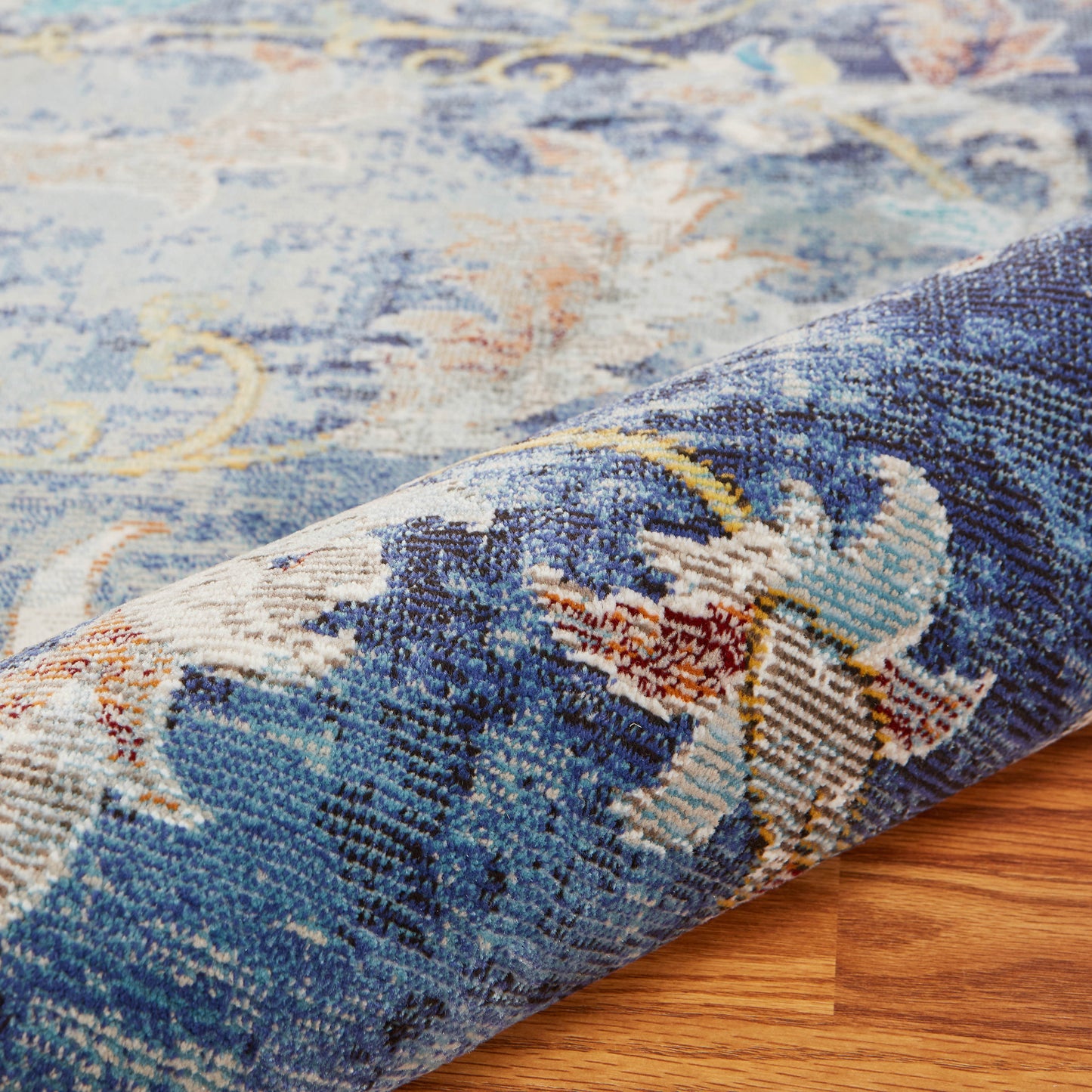 GALAC-81273 Classic/Traditional Machine Made Navy/Multi Polypropylene Indoor Area Rugs - LR Home
