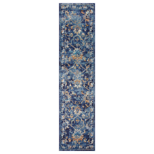 Ox Bay Indigo Blue/Multicolor Oriental Floral Indoor Area Rug - Silo view