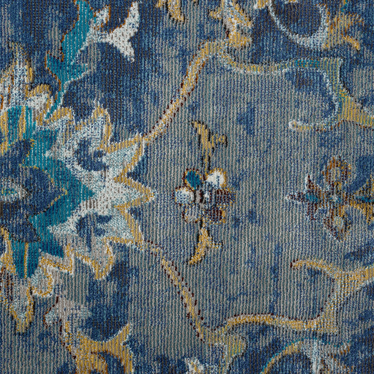 Ox Bay Indigo Blue/Multicolor Oriental Floral Indoor Area Rug - color swatch