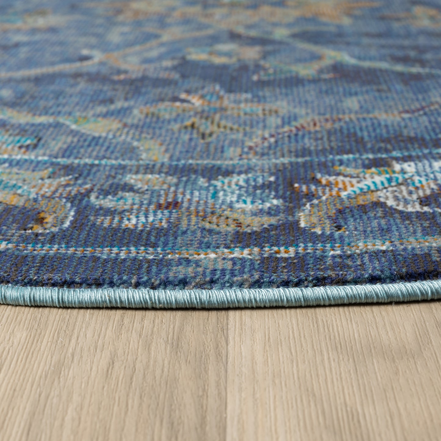 GALAC-81275 Classic/Traditional Machine Made Indigo/Multi Polypropylene Indoor Area Rugs - LR Home