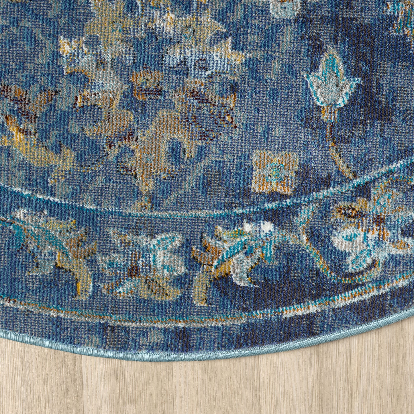 GALAC-81275 Classic/Traditional Machine Made Indigo/Multi Polypropylene Indoor Area Rugs - LR Home