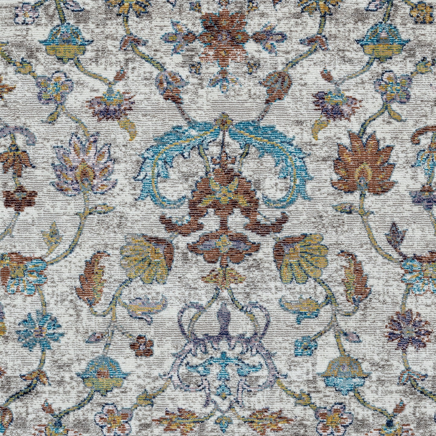 GALAC-81271 Classic/Traditional Machine Made Ivory/Blue Polypropylene Indoor Area Rugs - LR Home