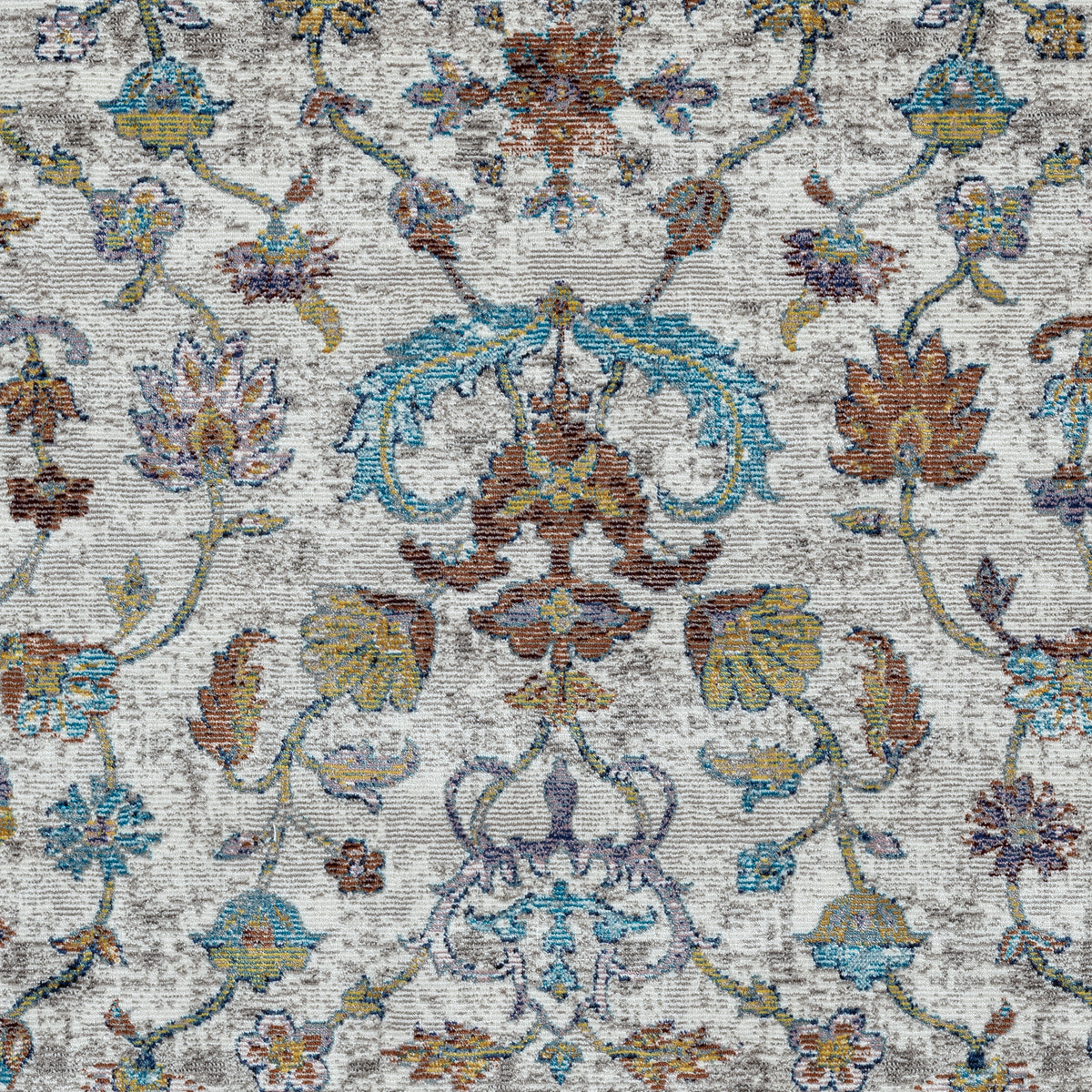 Galaxy Ivory/Blue Abstract Indoor Area Rug - lifestyle view