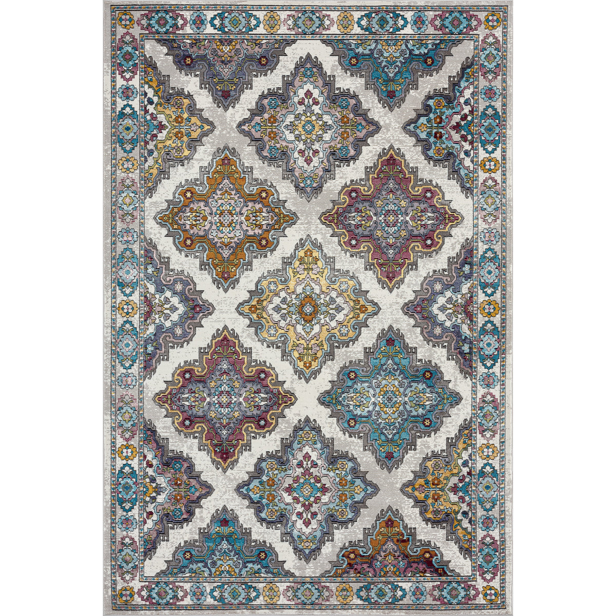 Mosaic Renaissance Traditional Gala Area Rug - Silo view